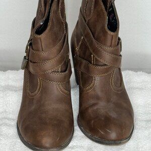 Rocket Dog Women’s Satire Modern Ankle Boot with Pull-Up Tabs - Brown Size 11